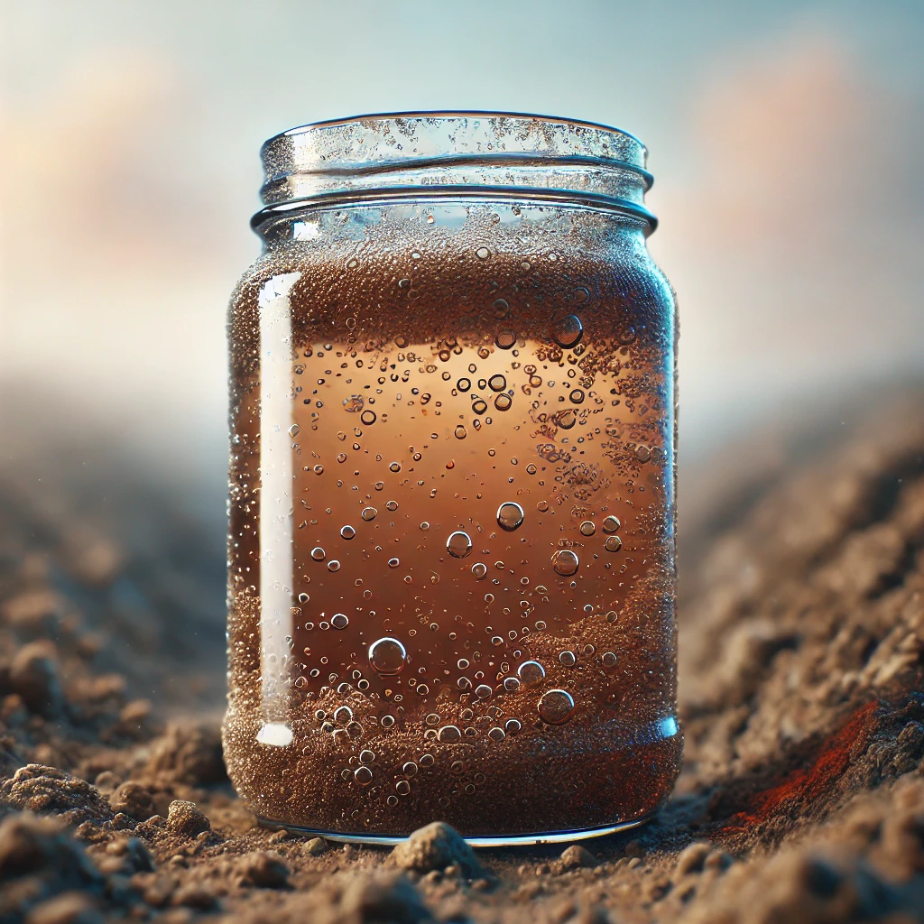 Dirty Groundwater in a Glass Jar